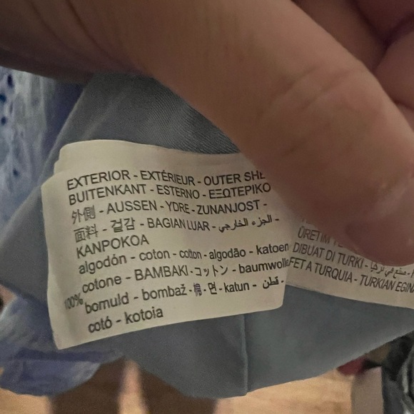 Zara Poplin Dress with Rubberized Embroidery Size M - Picture 4 of 6